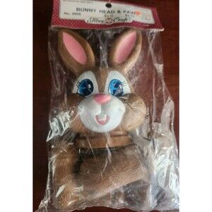 Fibre Craft Brown Bunny Head and Paws Crocheting Crafting Crafts 6908 NIP 5.5"